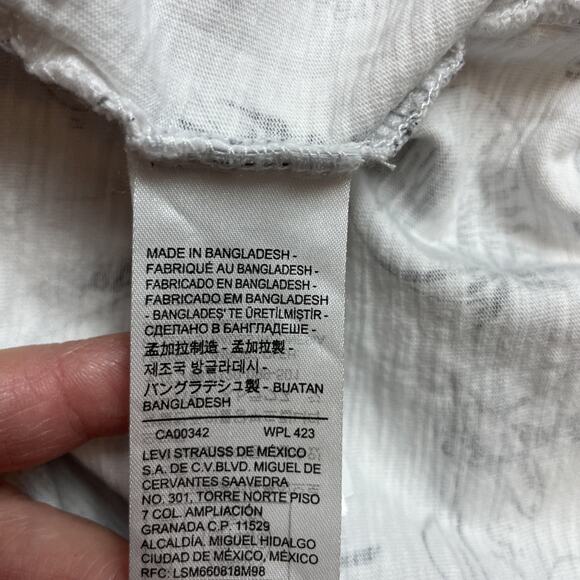 Levis Conversational AOP Tee T-Shirt Mens L Beach Surfer Pocket All Over Print - Picture 5 of 10